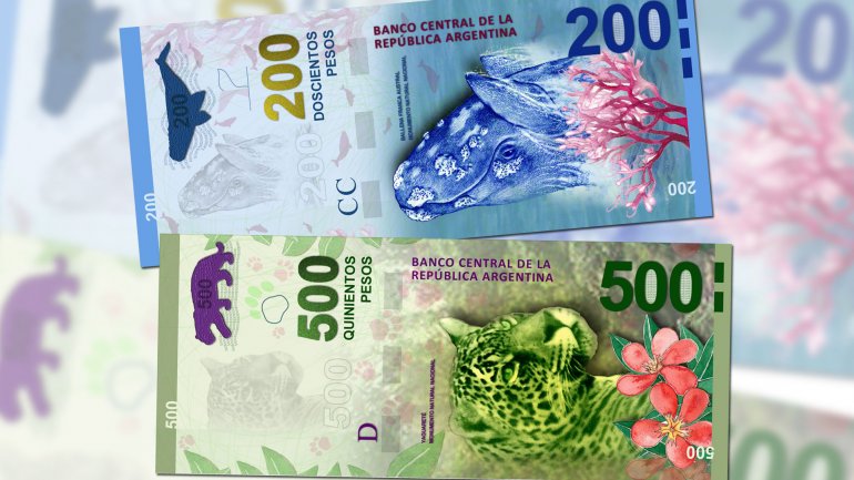 Billetes de 200 y 500 pesos nuevos