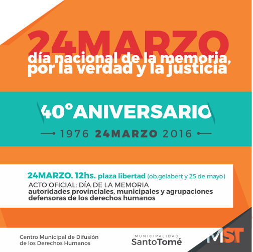 Día de la Memoria - Santo Tomé