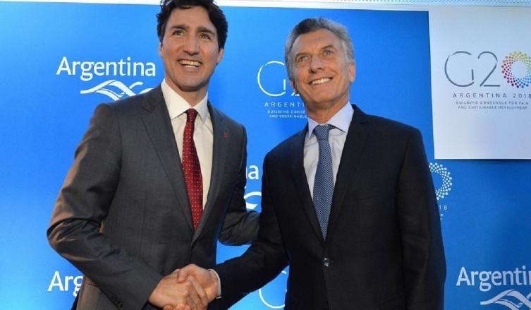 Mauricio Macri se reunirá con el primer ministro de Canadá, Justin Trudeau, y otros mandatarios, en Quebec. (Presidencia/telam/dpa)