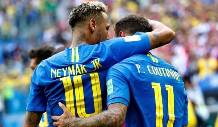 Los goleadores del partido, Neymar y Coutinho.(EFE)