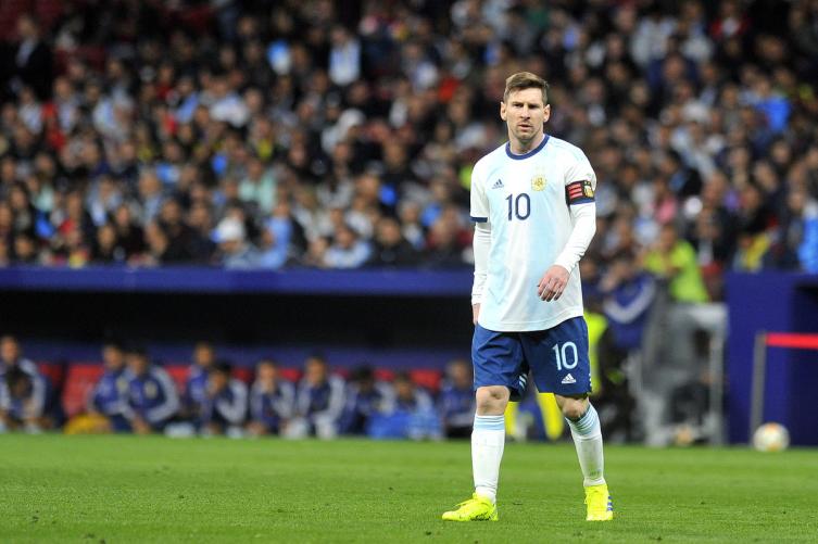 Lionel Messi, durante el partido que Argentina perdió ante Venezuela en Madrid. (Maxi Failla)