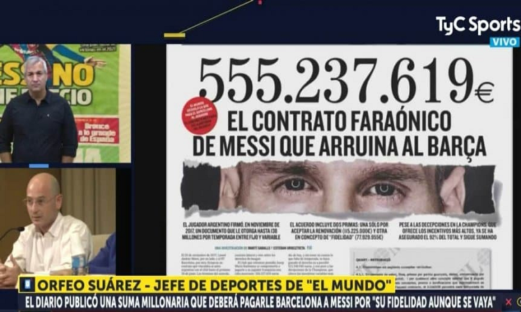 El descargo del diario El Mundo tras filtrar el contrato de Messi - TyC Sports