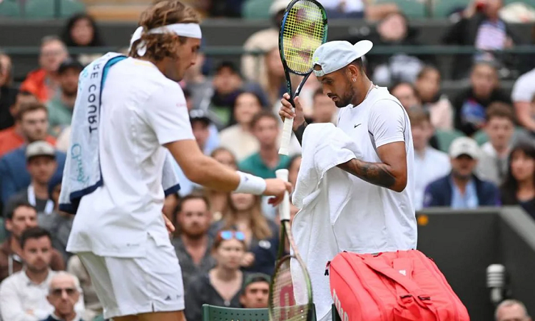 Wimbledon castiga a Tsitsipas y Kyrgios con las mayores multas del torneo - Doble Amarilla