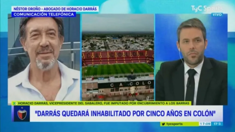 La posible pena a Darrás y su inhabilitación en el fútbol tras el apriete de la barra en Colón - TyC Sports