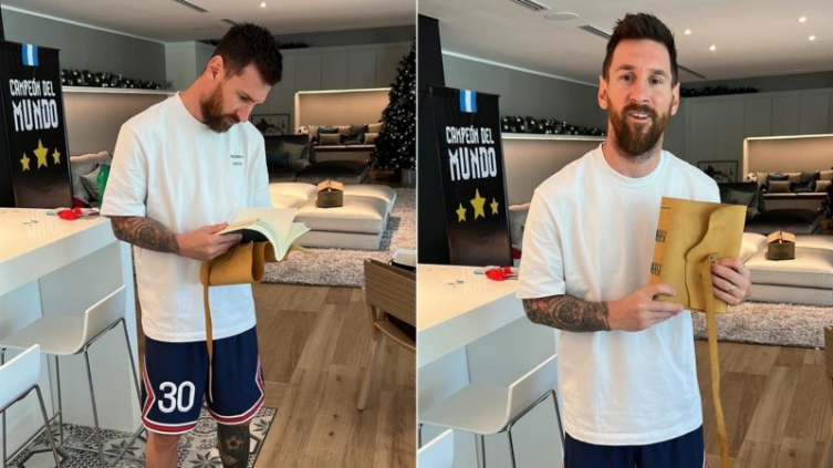 Antes de irse de Rosario, Lionel Messi recibió el 