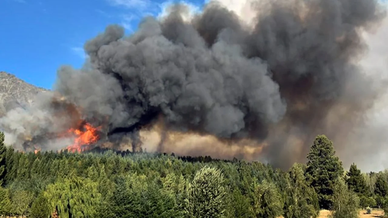 Chubut: incendio en Parque Los Alerces está fuera de control y ya arrasó 65 hectáreas. (Foto NA)