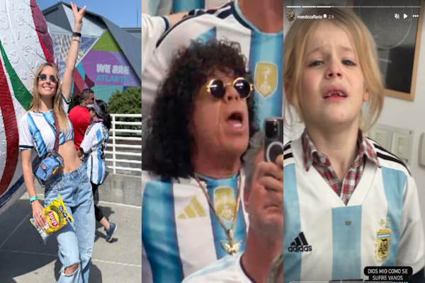 Desde “Mona Jiménez” hasta Mirtha Legrand en llamada con la mamá de Messi: famosos que alentaron a Argentina. - Fotos: Agencia NA - Capturas redes sociales