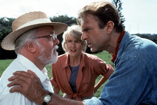 De qué murió Sam Neill, protagonista de Jurassic Park encarnando el papel del Dr. Alan Grant. - Foto: Sam Neill en Jurassic Park.