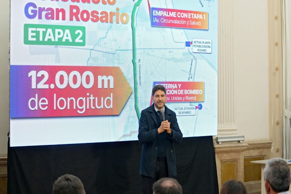 Pullaro acelera la obra pública en Rosario con una inversión récord para ampliar el agua potable y el saneamiento - Prensa GSF